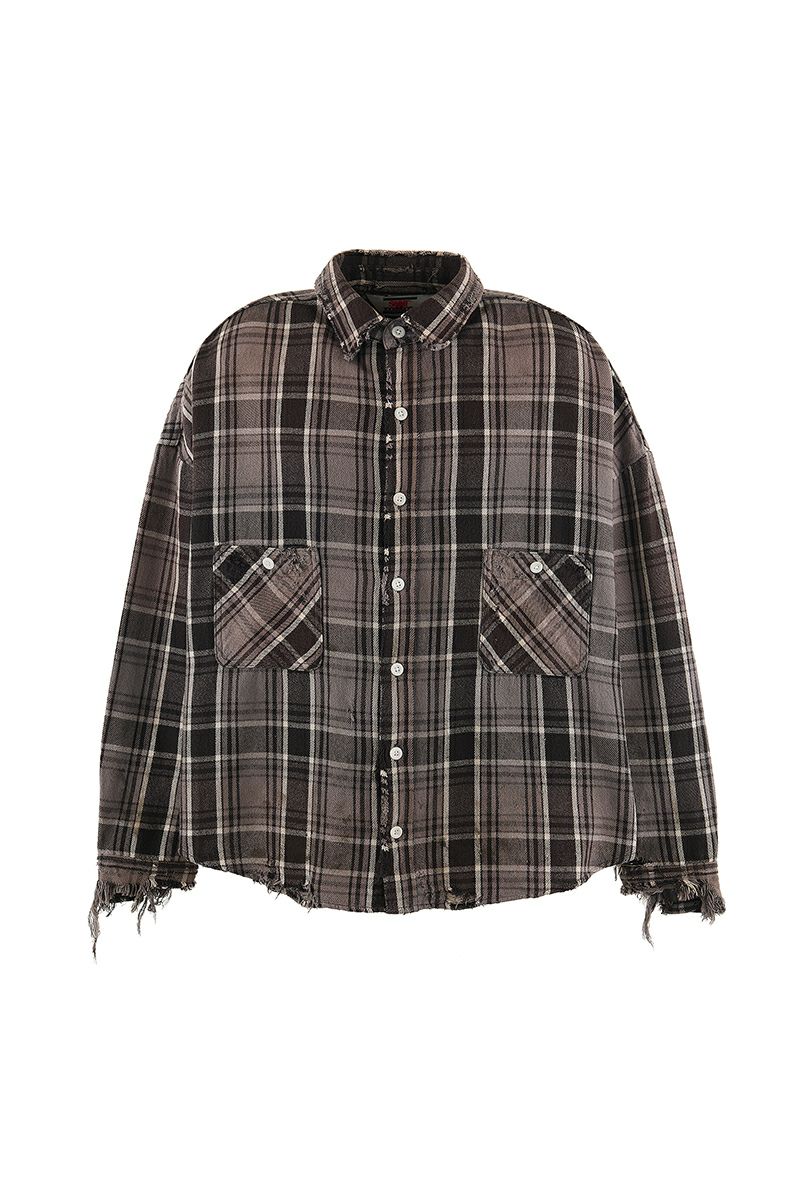 SAINT Mxxxxxx(セントマイケル)SM-YS1-0000-023 / FRANNEL SHIRT / BLACK+GRAY フランネルシャツ