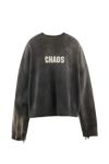 SAINT Mxxxxxx(セントマイケル)SM-YS1-0000-034 / CREW SWT / CHAOS / CHARKOAL クルーネックスウェット -1
