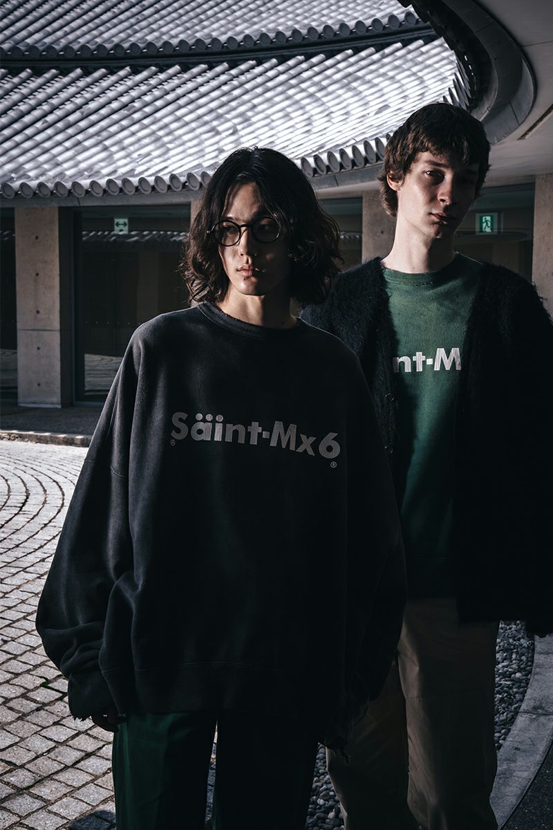 SAINT Mxxxxxx(セントマイケル)SM-YS1-0000-034 / CREW SWT / CHAOS / CHARKOAL クルーネックスウェット -5