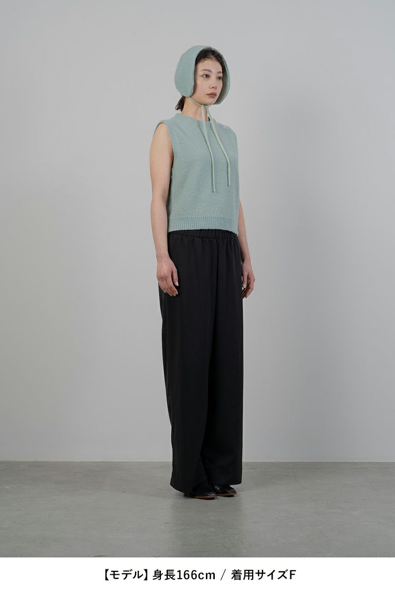 TAN(タン)BOUCLE KNITTED VEST&EARMUFFS ブークルニットベスト＆イヤーマフ TAN24FW-7 -2