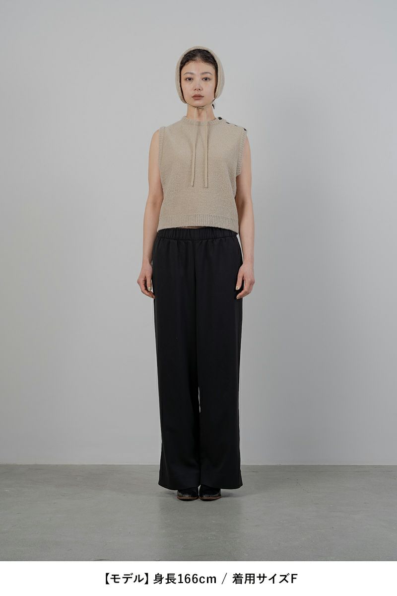 TAN(タン)BOUCLE KNITTED VEST&EARMUFFS ブークルニットベスト＆イヤーマフ TAN24FW-7 -5