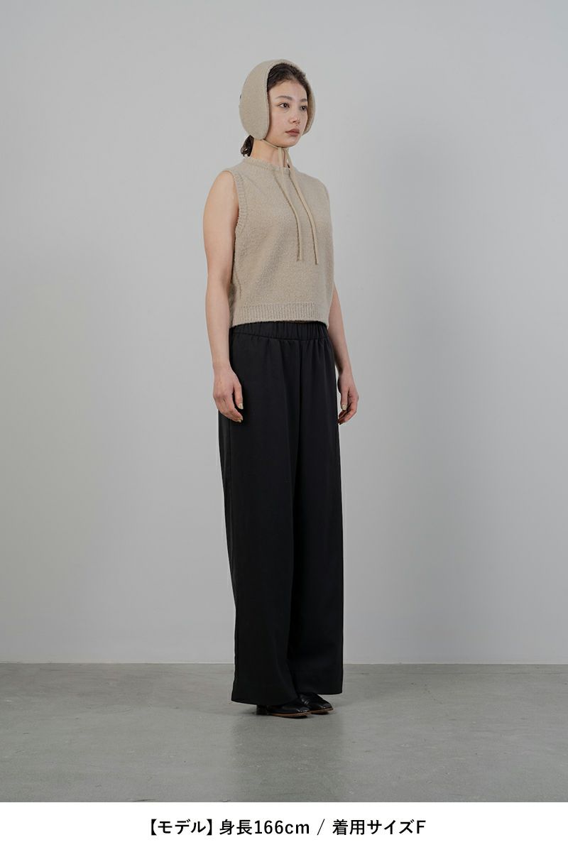 TAN(タン)BOUCLE KNITTED VEST&EARMUFFS ブークルニットベスト＆イヤーマフ TAN24FW-7 -6