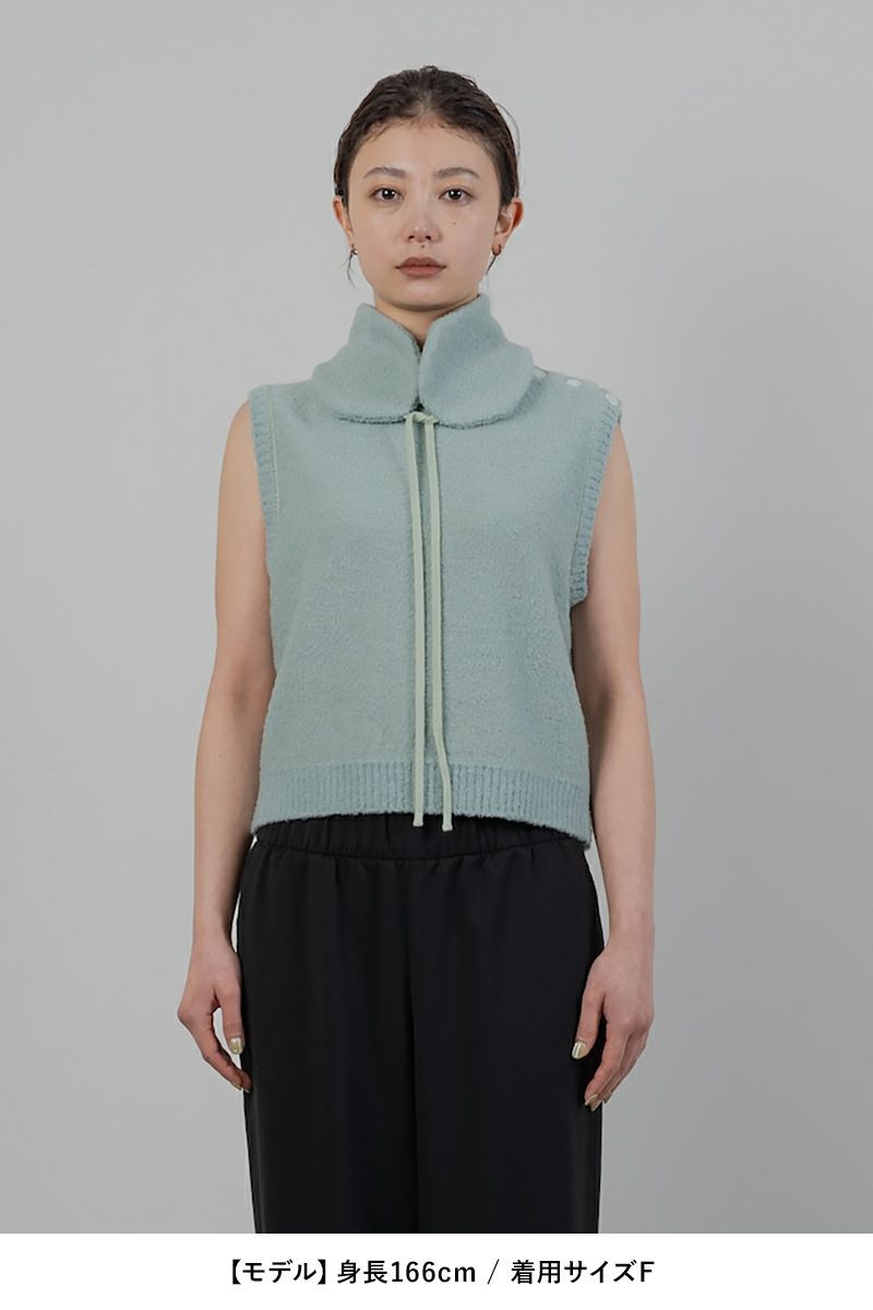 TAN(タン)BOUCLE KNITTED VEST&EARMUFFS ブークルニットベスト＆イヤーマフ TAN24FW-7 -16