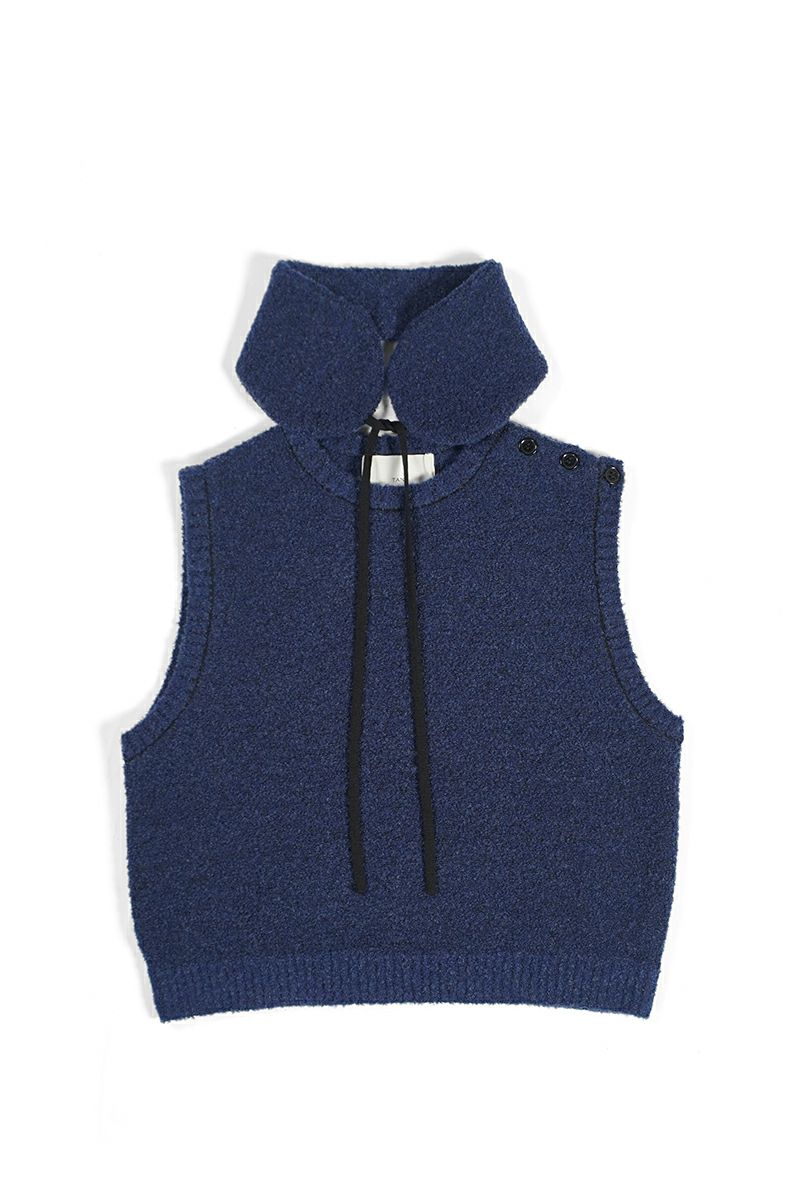 TAN(タン)BOUCLE KNITTED VEST&EARMUFFS ブークルニットベスト＆イヤーマフ TAN24FW-7 -18