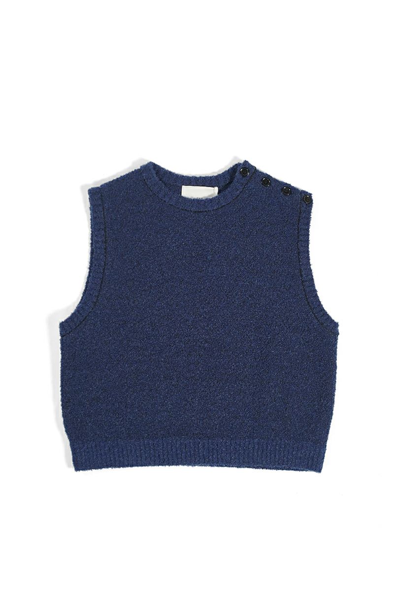 TAN(タン)BOUCLE KNITTED VEST&EARMUFFS ブークルニットベスト＆イヤーマフ TAN24FW-7 -19