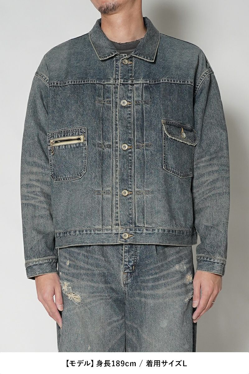 DAIRIKU(ダイリク)2pkt Vintage Denim Jacket 2ポケットヴィンテージデニムジャケット 24AW D-2 -17