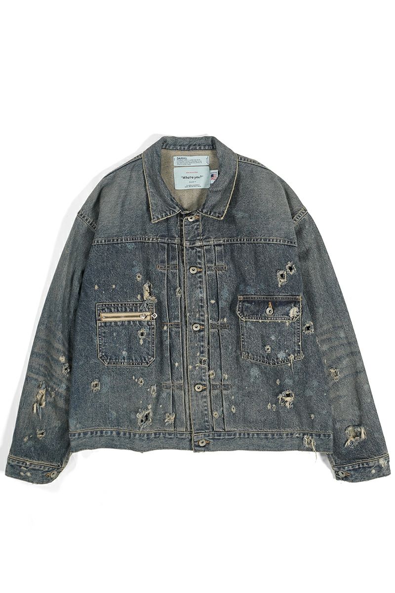 DAIRIKU(ダイリク)Super Damage 2pkt Denim Jacket スーパーダメージ2ポケットデニムジャケット 24AW D-3 -1