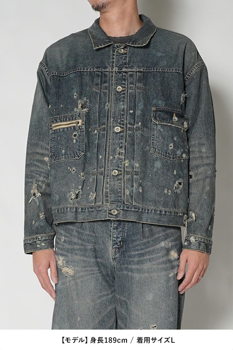 DAIRIKU(ダイリク)Super Damage 2pkt Denim Jacket スーパーダメージ2ポケットデニムジャケット 24AW D-3 -17