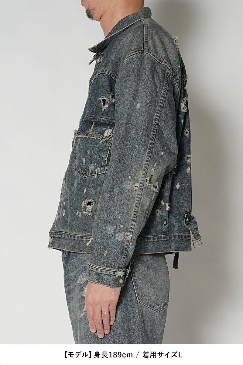 DAIRIKU(ダイリク)Super Damage 2pkt Denim Jacket スーパーダメージ2ポケットデニムジャケット 24AW D-3 -18