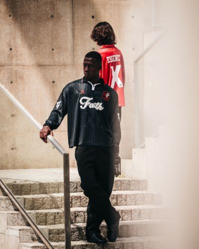 【saintmxxxxxx LOOKBOOKS】SM-YS1-0000-020 / SOCCER SHIRT / FAITH / BLACK