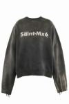 【saintmxxxxxx LOOKBOOKS】SM-YS1-0000-034 / CREW SWT / CHAOS / CHARKOAL クルーネックスウェット -1