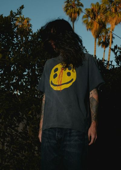 【saintmxxxxxx LOOKBOOKS】SM-YS1-0000-C01 / CP_SS TEE / SMILE / BLACK