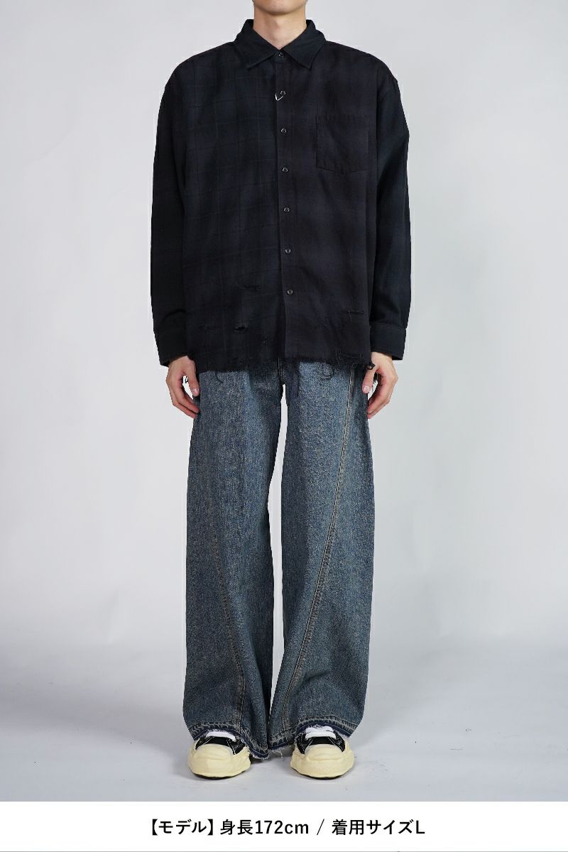Rafu(ラフ)Overdyed Shirts オーバーダイシャツ RAFU046 -6