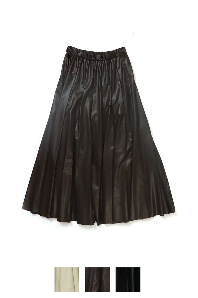 TRANOI(トラノイ)エコレザーサーキュラースカート 164R519