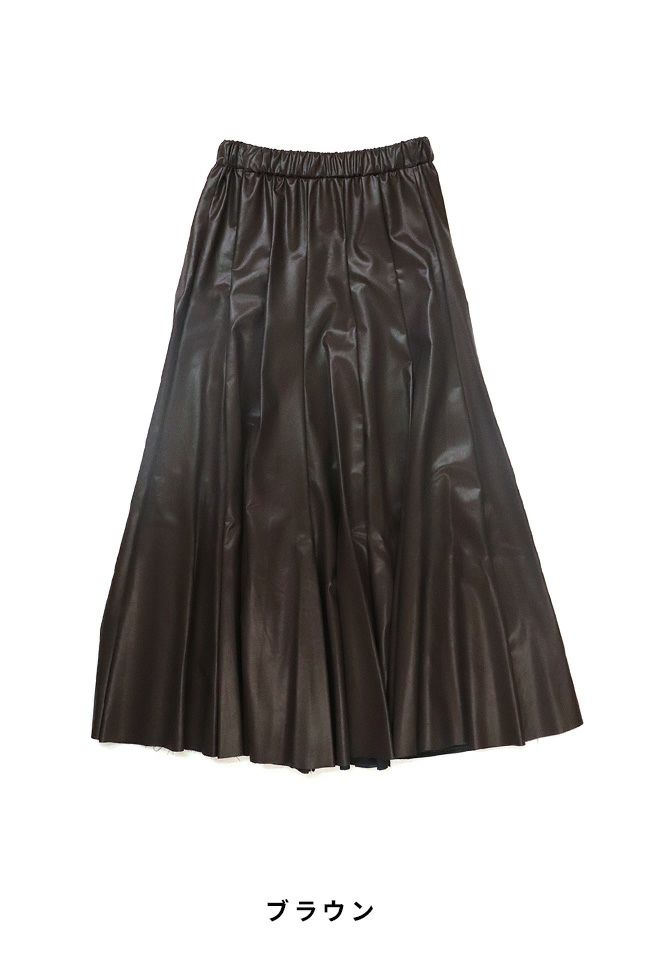 TRANOI(トラノイ)エコレザーサーキュラースカート 164R519 -5