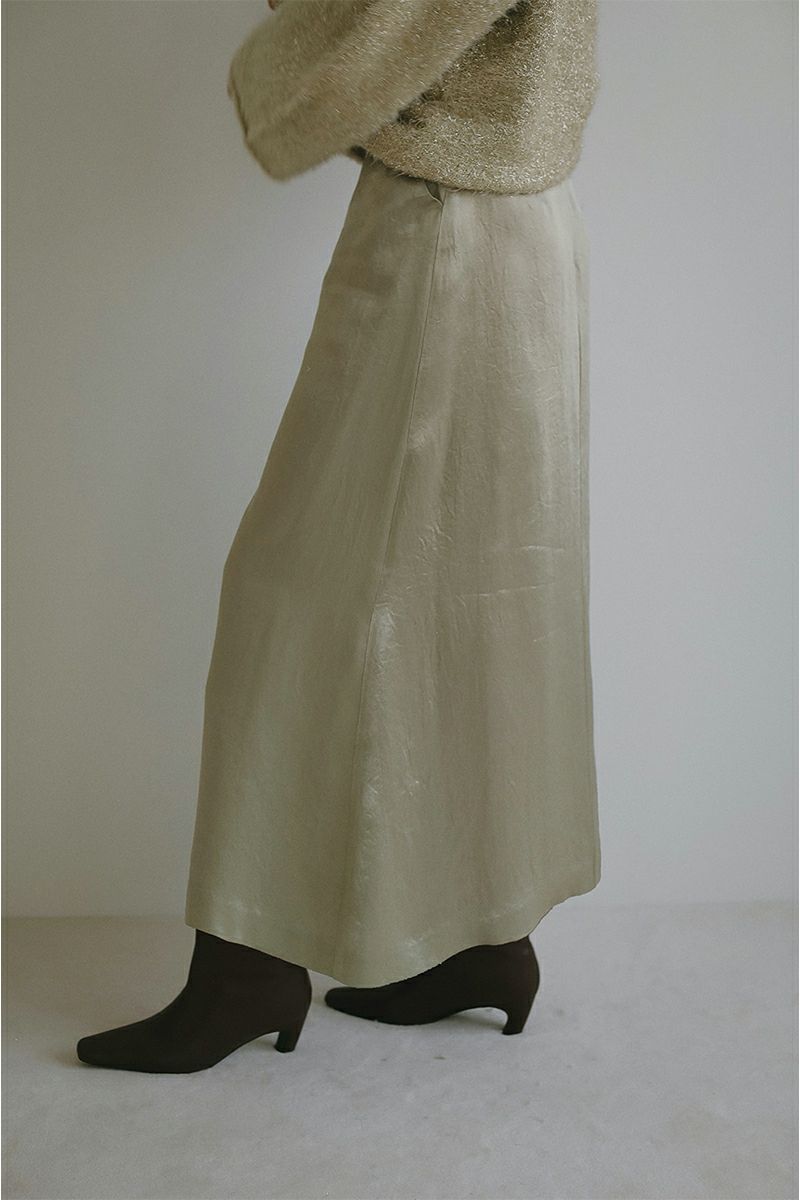 MANOF(マノフ)SATIN MAXI SKIRT サテンマキシスカート 87109-6072 -2