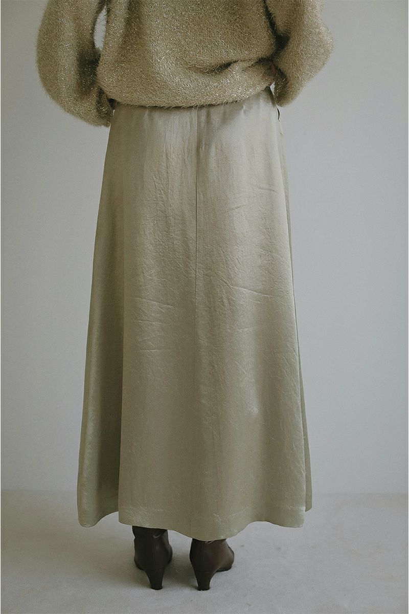 MANOF(マノフ)SATIN MAXI SKIRT サテンマキシスカート 87109-6072 -3