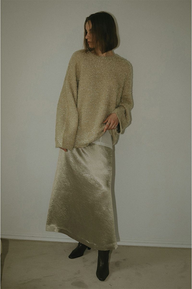 MANOF(マノフ)SATIN MAXI SKIRT サテンマキシスカート 87109-6072 -5