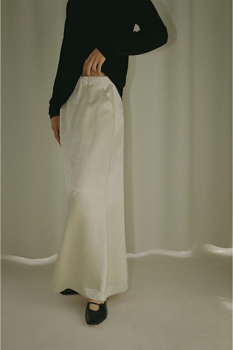 MANOF(マノフ)SATIN MAXI SKIRT サテンマキシスカート 87109-6072 -8