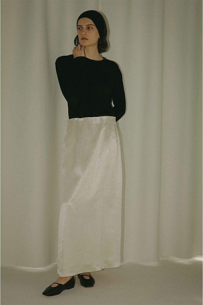 MANOF(マノフ)SATIN MAXI SKIRT サテンマキシスカート 87109-6072 -12