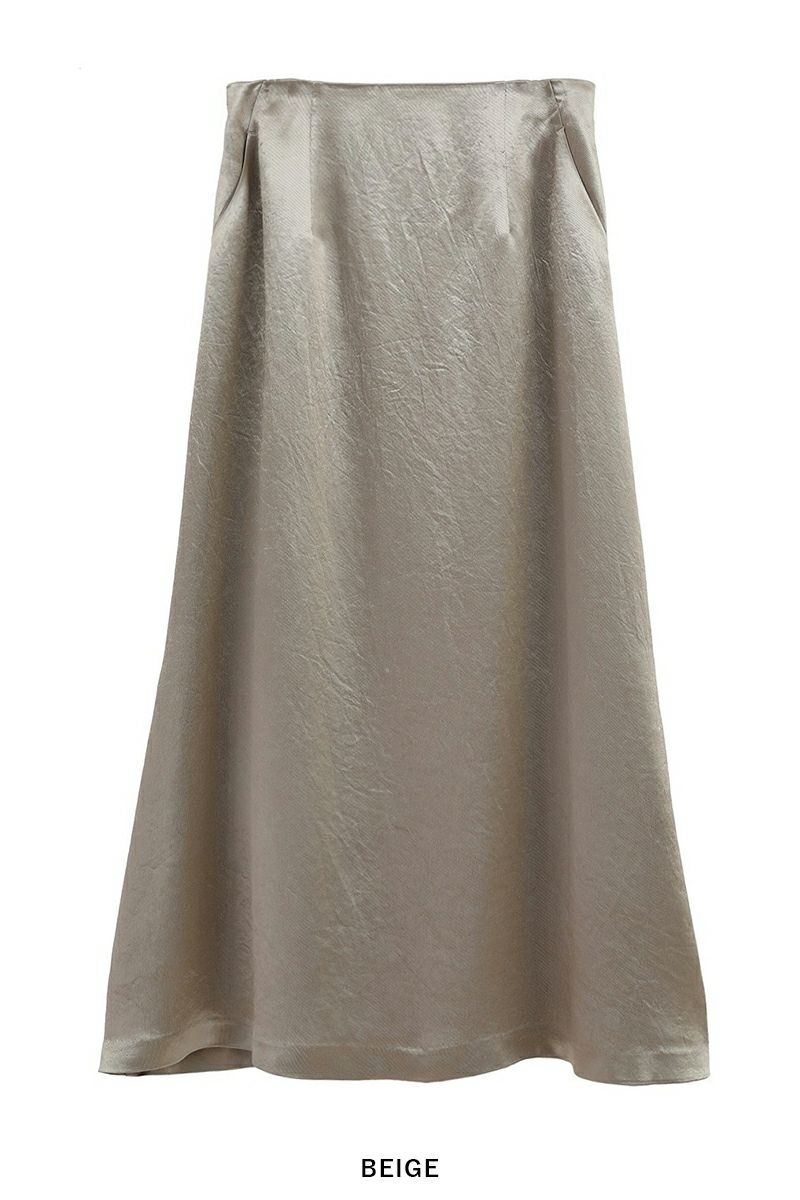 MANOF(マノフ)SATIN MAXI SKIRT サテンマキシスカート 87109-6072 -17