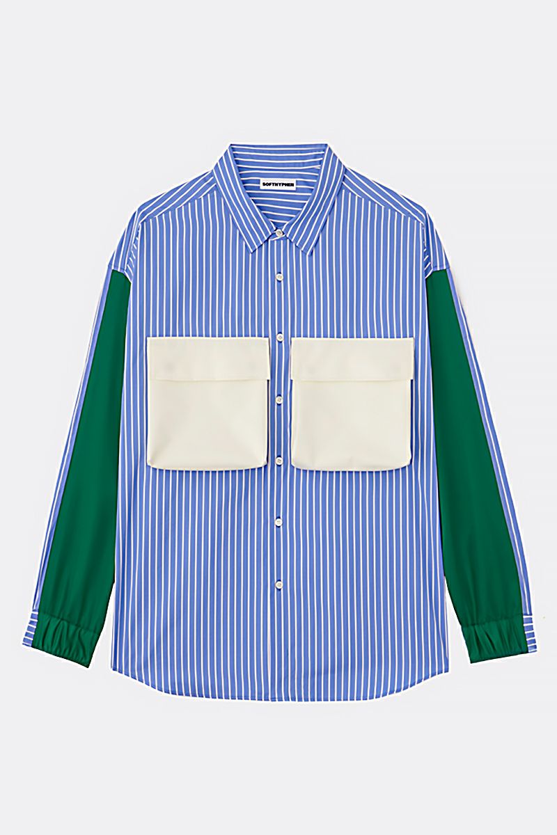 SOFTHYPHEN(ソフトハイフン)BIG POCKET OVER SIZED SHIRT ビッグポケットオーバーサイズシャツ MGMFB243263 -1