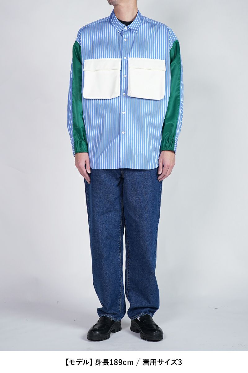 SOFTHYPHEN(ソフトハイフン)BIG POCKET OVER SIZED SHIRT ビッグポケットオーバーサイズシャツ MGMFB243263 -11