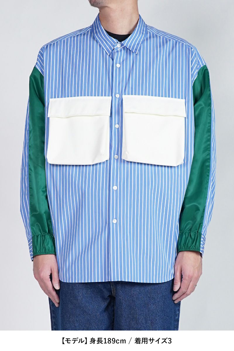 SOFTHYPHEN(ソフトハイフン)BIG POCKET OVER SIZED SHIRT ビッグポケットオーバーサイズシャツ MGMFB243263 -13