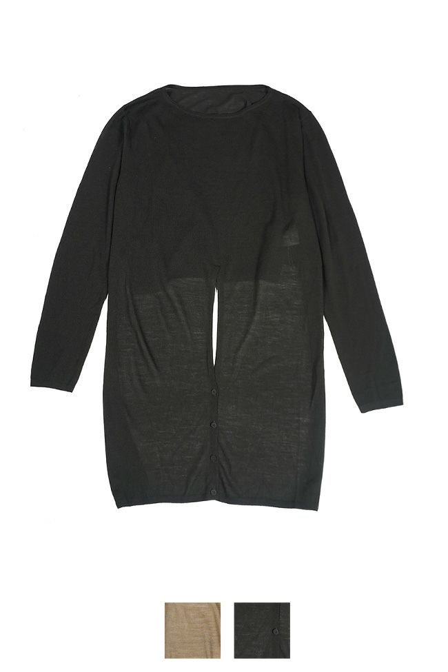 ROSIEE(ロージー)シアークロスバックボタンニット R092703