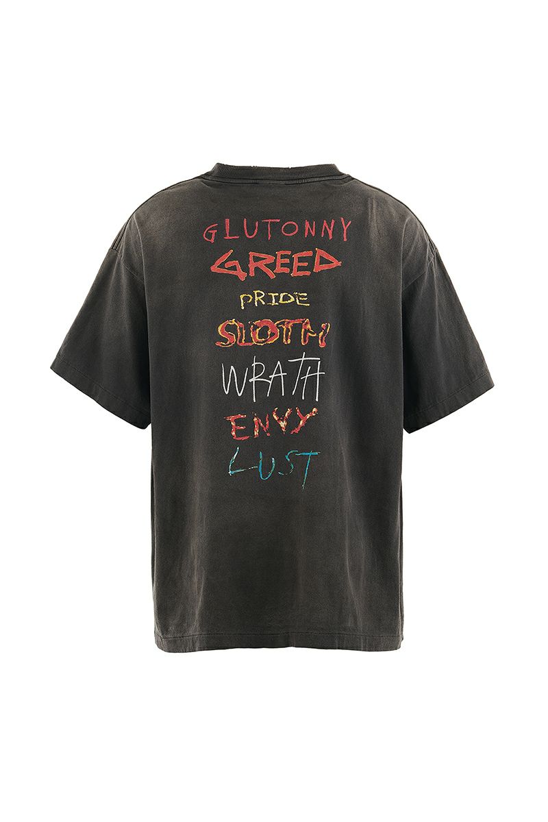 SAINT Mxxxxxx(セントマイケル)SM-YS1-0000-003 / SS TEE / SEVEN DEADLY / BLACK / Tシャツ -1