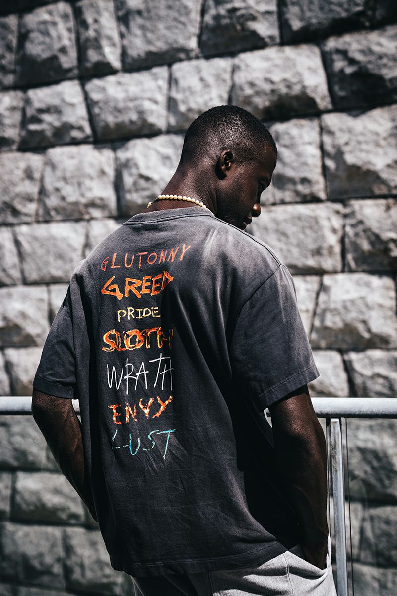 SAINT Mxxxxxx(セントマイケル)SM-YS1-0000-003 / SS TEE / SEVEN DEADLY / BLACK / Tシャツ -6