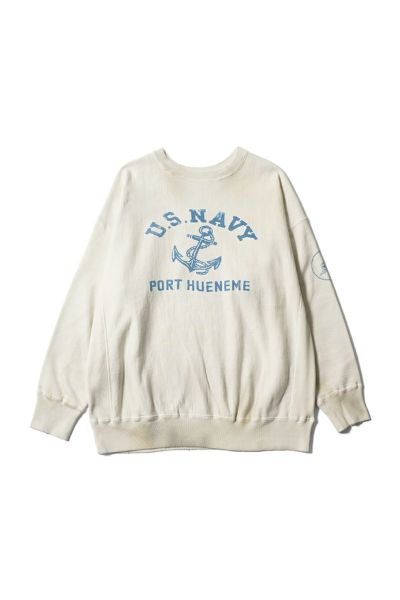 BOWWOW(バウワウ)USN SEEBEES SWEATSHIRTS AGING ユーエスネイビーシービーズスウェットシャツ エイジング BW242-USSA