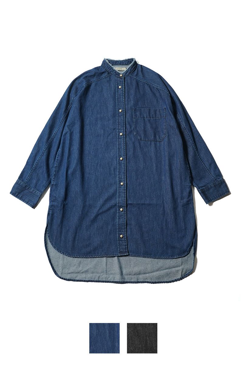 BLANC basque(ブランバスク)8oz デニム　パールボタンチュニックシャツ　BB88-406