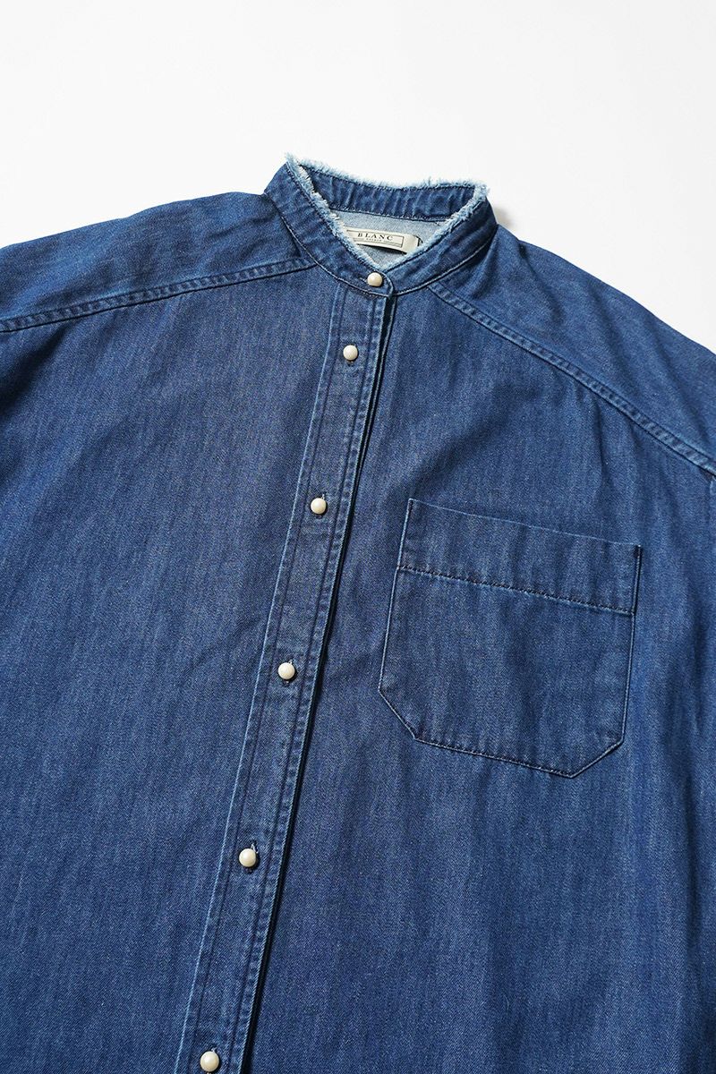 BLANC basque(ブランバスク)8oz デニム　パールボタンチュニックシャツ　BB88-406 -6