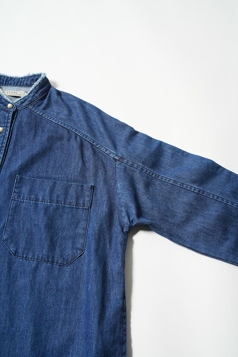 BLANC basque(ブランバスク)8oz デニム　パールボタンチュニックシャツ　BB88-406 -8