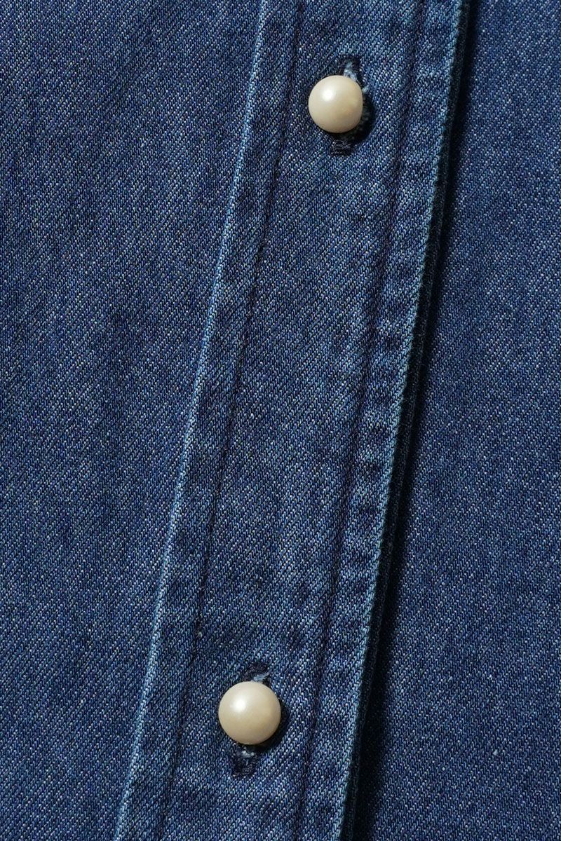 BLANC basque(ブランバスク)8oz デニム　パールボタンチュニックシャツ　BB88-406 -12