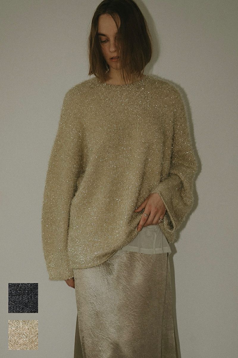 MANOF(マノフ)SHAGGY LAME KNIT TOPS シャギーラメニットトップス 87106-2112