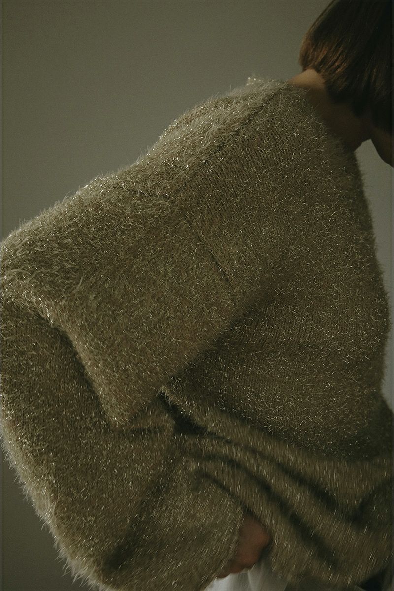 MANOF(マノフ)SHAGGY LAME KNIT TOPS シャギーラメニットトップス 87106-2112 -3