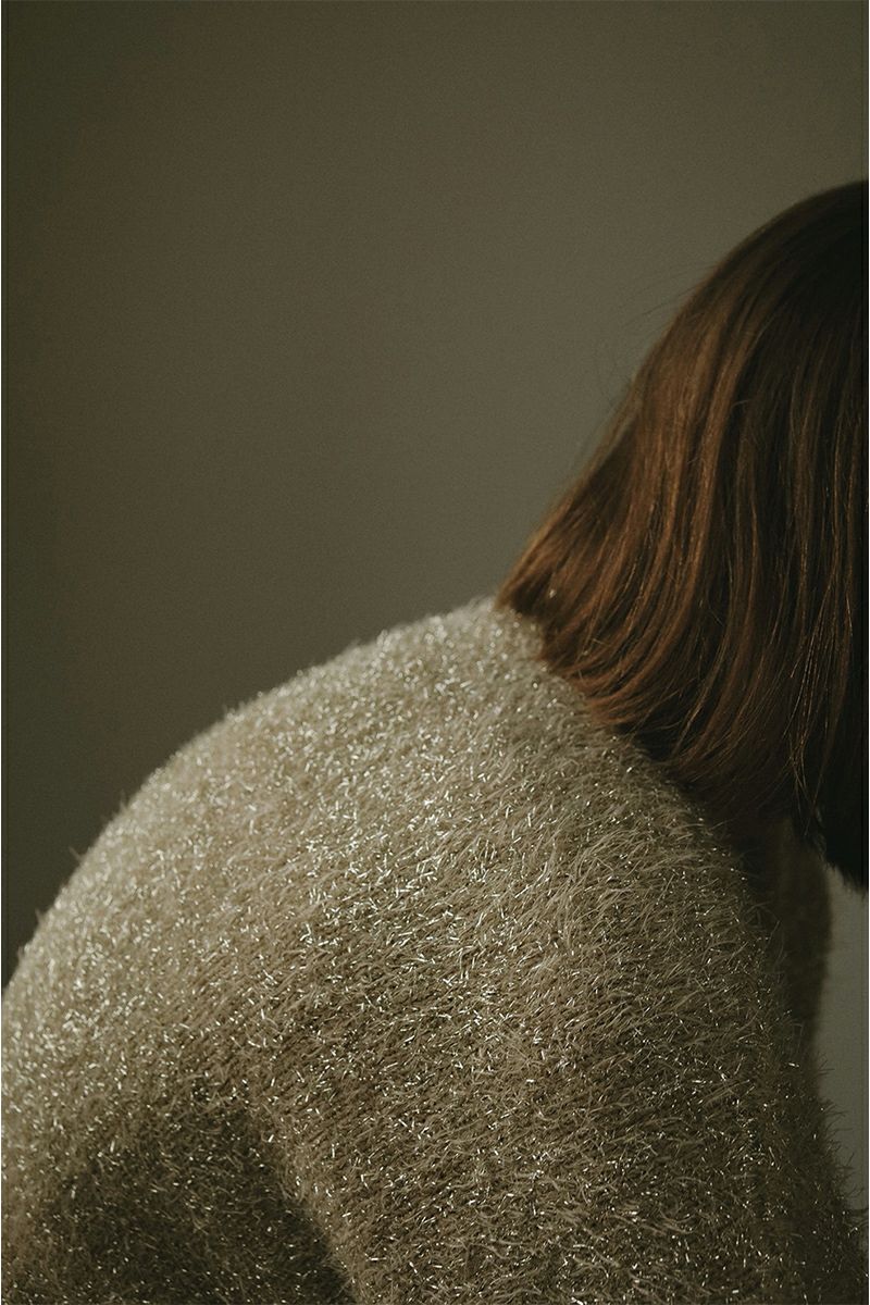 MANOF(マノフ)SHAGGY LAME KNIT TOPS シャギーラメニットトップス 87106-2112 -4