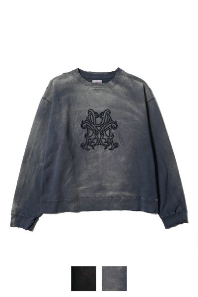 KAMIYA(カミヤ)Embroidery Breached Pullover 刺繍ブリーチスウェットシャツ G13P0067