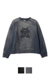 KAMIYA(カミヤ)Embroidery Breached Pullover 刺繍ブリーチスウェットシャツ G13P0067