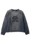 KAMIYA(カミヤ)Embroidery Breached Pullover 刺繍ブリーチスウェットシャツ G13P0067 -14