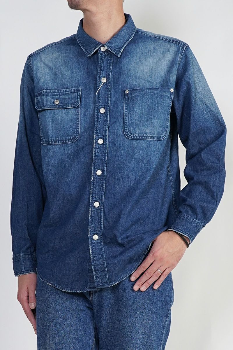 FREEMANS SPORTING CLUB(フリーマンズ スポーティング クラブ)GREAT JONES JEAN SHIRT グレートジョーンズジーンズシャツ FY243LSA01 -1