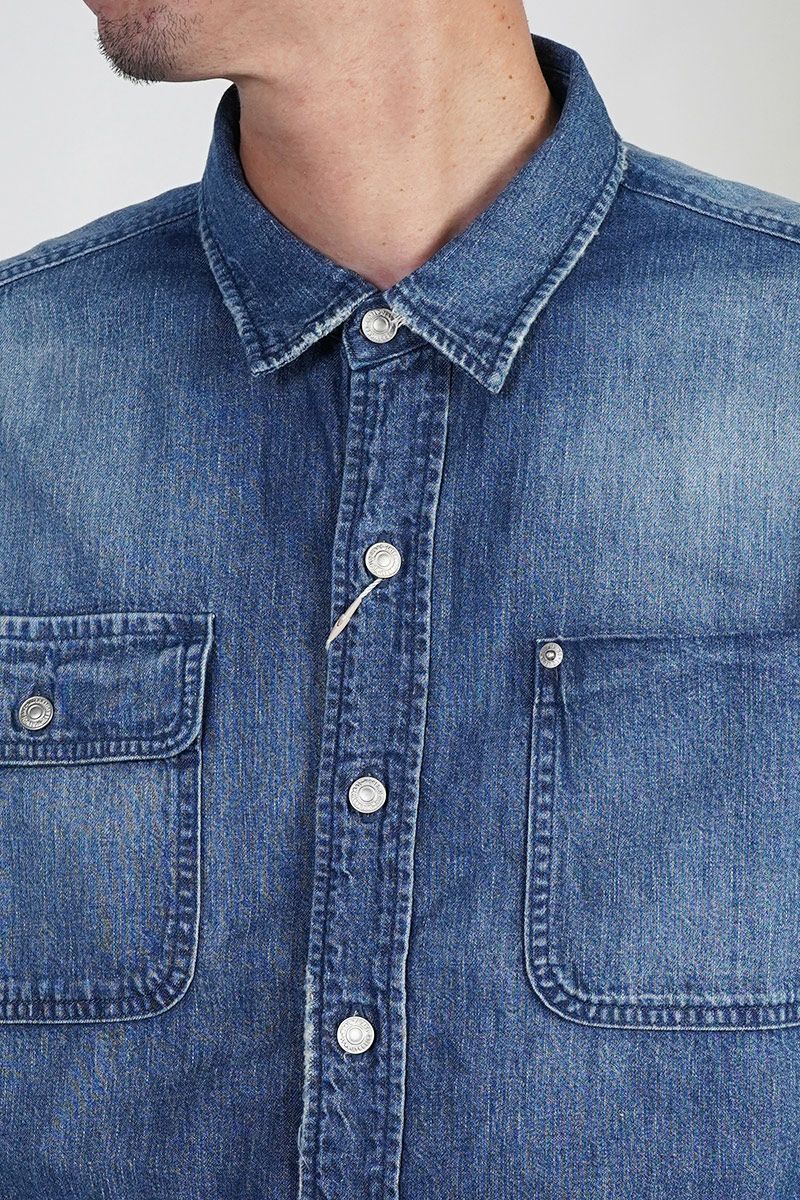 FREEMANS SPORTING CLUB(フリーマンズ スポーティング クラブ)GREAT JONES JEAN SHIRT グレートジョーンズジーンズシャツ FY243LSA01 -2