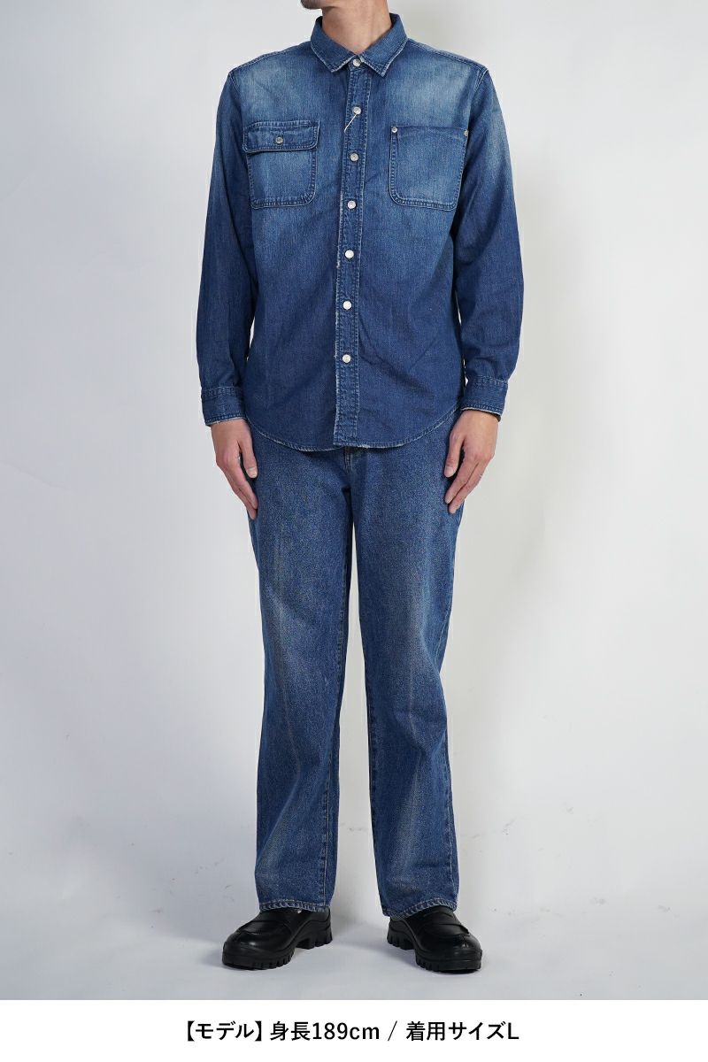 FREEMANS SPORTING CLUB(フリーマンズ スポーティング クラブ)GREAT JONES JEAN SHIRT グレートジョーンズジーンズシャツ FY243LSA01 -6