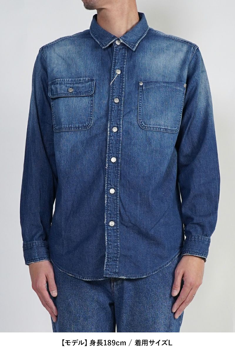 FREEMANS SPORTING CLUB(フリーマンズ スポーティング クラブ)GREAT JONES JEAN SHIRT グレートジョーンズジーンズシャツ FY243LSA01 -8