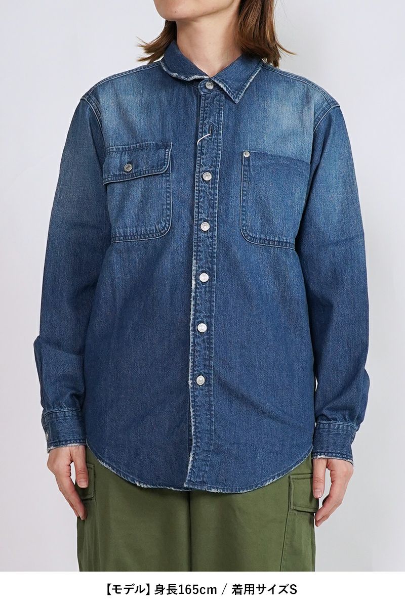 FREEMANS SPORTING CLUB(フリーマンズ スポーティング クラブ)GREAT JONES JEAN SHIRT グレートジョーンズジーンズシャツ FY243LSA01 -14