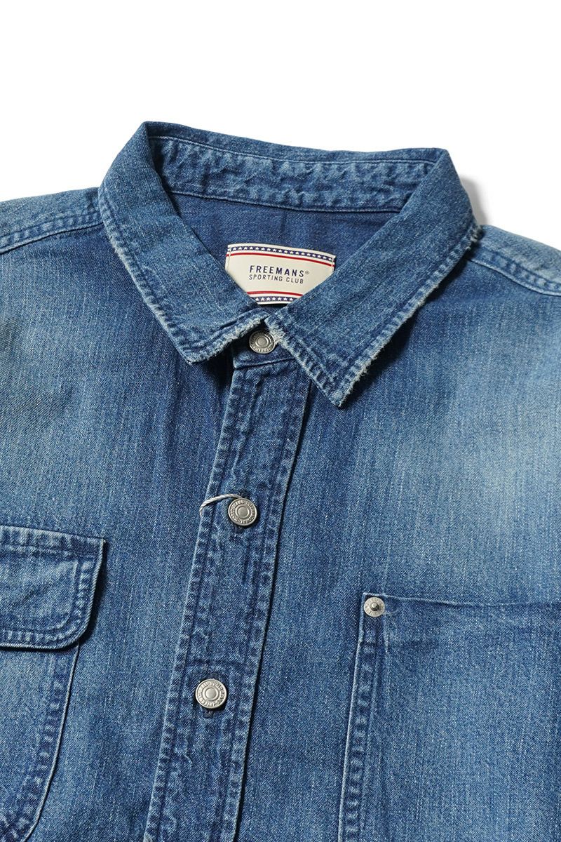 FREEMANS SPORTING CLUB(フリーマンズ スポーティング クラブ)GREAT JONES JEAN SHIRT グレートジョーンズジーンズシャツ FY243LSA01 -19