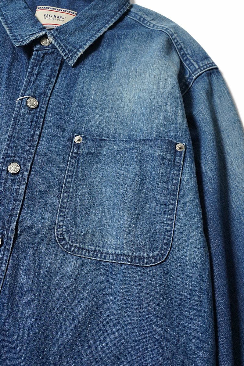 FREEMANS SPORTING CLUB(フリーマンズ スポーティング クラブ)GREAT JONES JEAN SHIRT グレートジョーンズジーンズシャツ FY243LSA01 -20