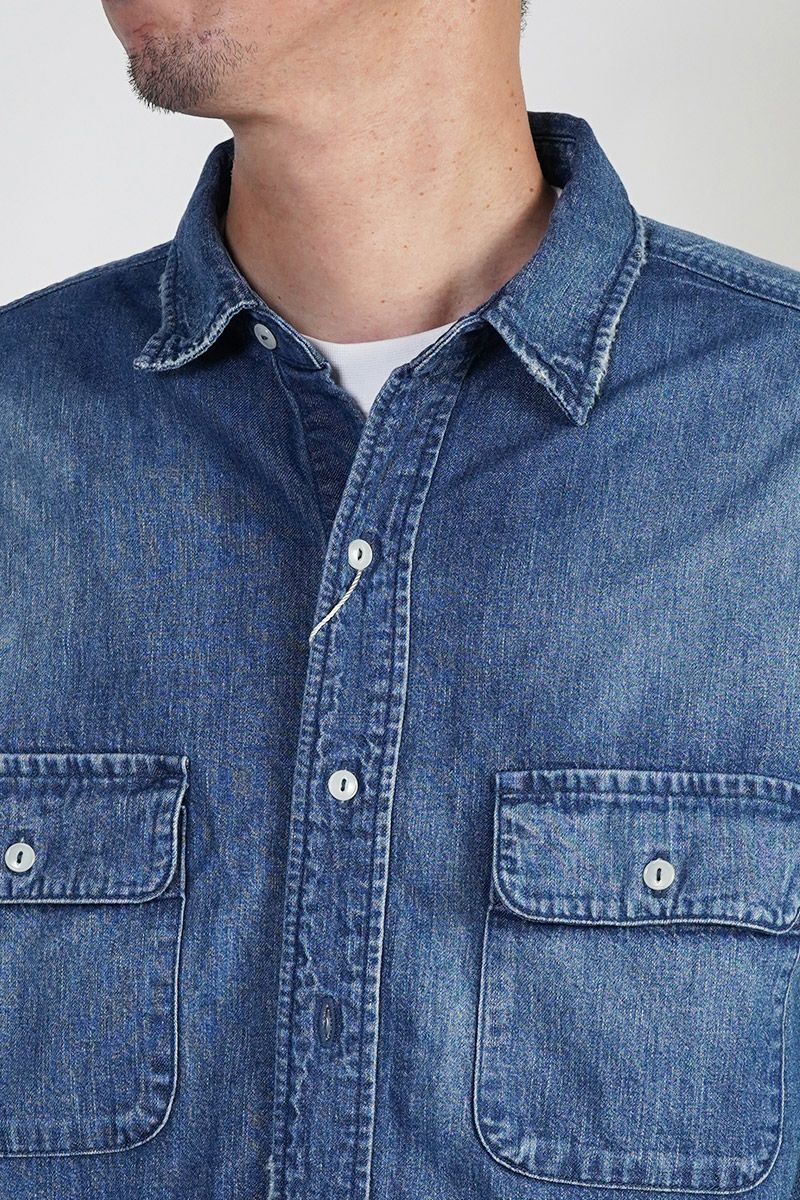 FREEMANS SPORTING CLUB(フリーマンズ スポーティング クラブ)HOOK CREEK JEAN SHIRTS フッククリークデニムシャツ FY243LSB01 -2